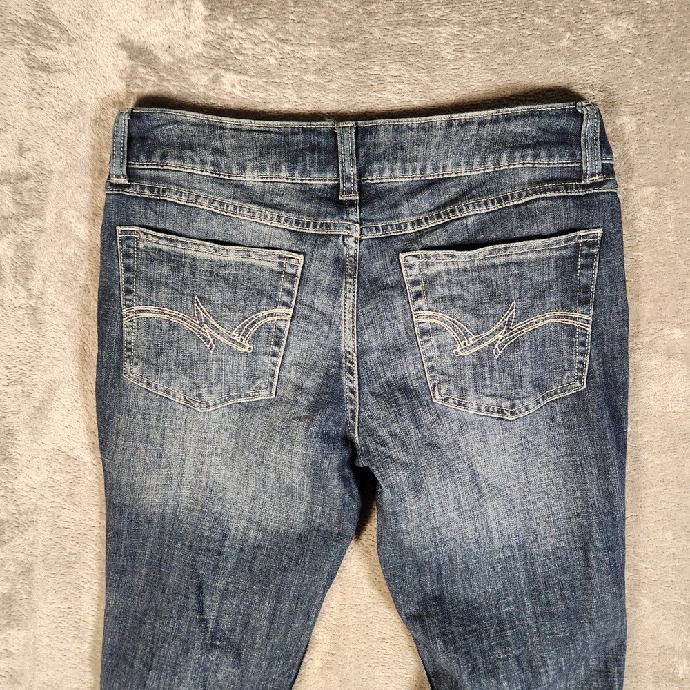 Wrangler Bootcut Jeans Womens 9x30 Blue Excellent Stretch Denim Mid Rise - Picture 11 of 13